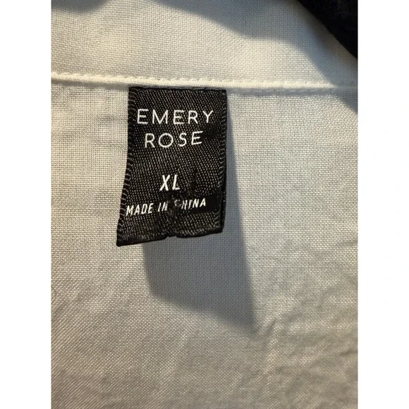 Emery Rose White Floral Embroidered Boho Empire Waist Puff Sleeve Dress XL - Picture 3 of 6